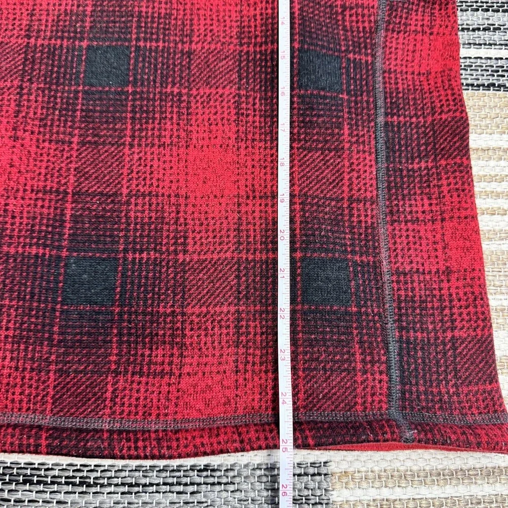 The North Face Fleece Pullover Mens‎ Medium Red Plaid 1/4 Zip Thermal Hiking
